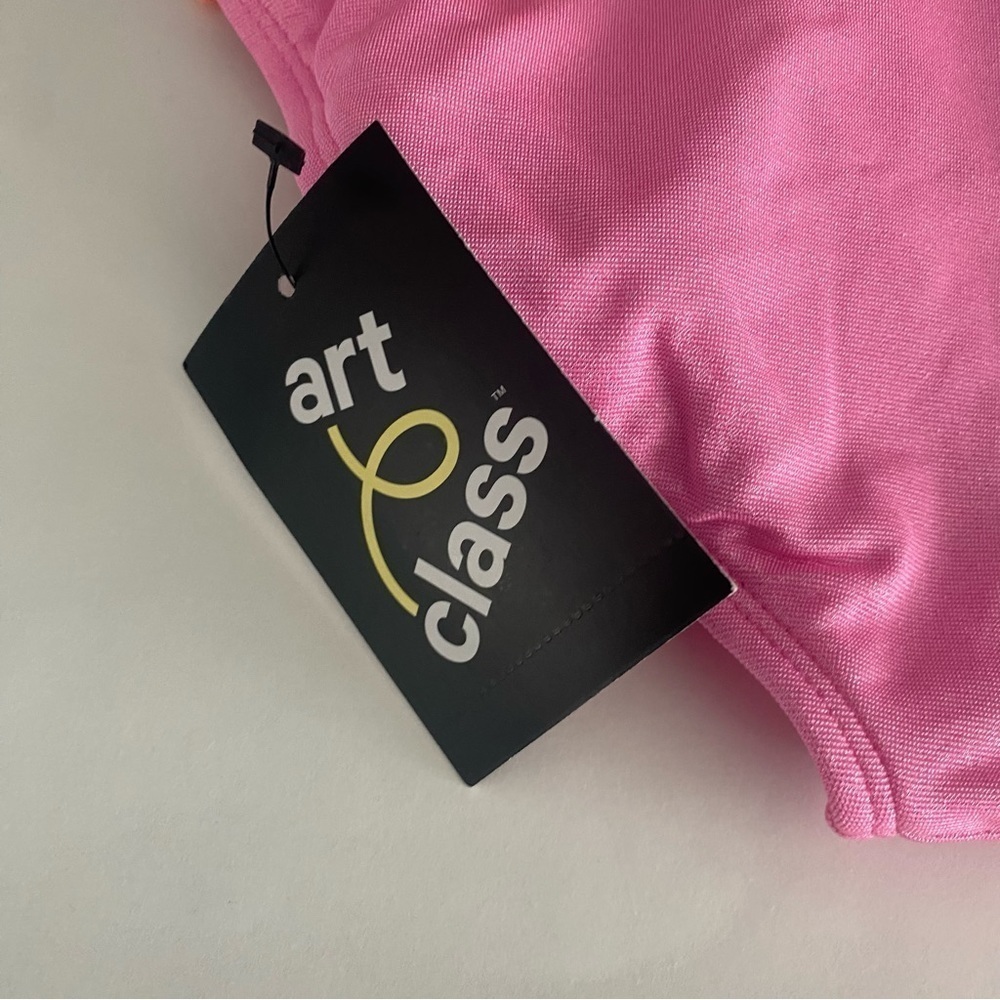 Girl’s 2 Piece Swimsuit Spaghetti Strap And Back Art Class Pink/Yellow Size L - Picture 6 of 8